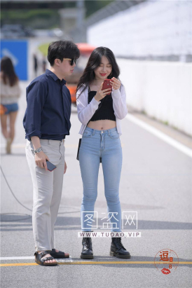 编码0309蓝色紧牛美腿短靴